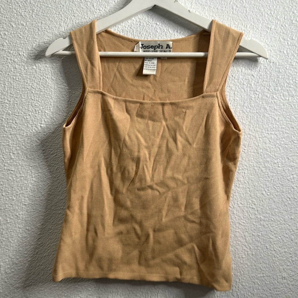 Joseph A beige top size small square neck
